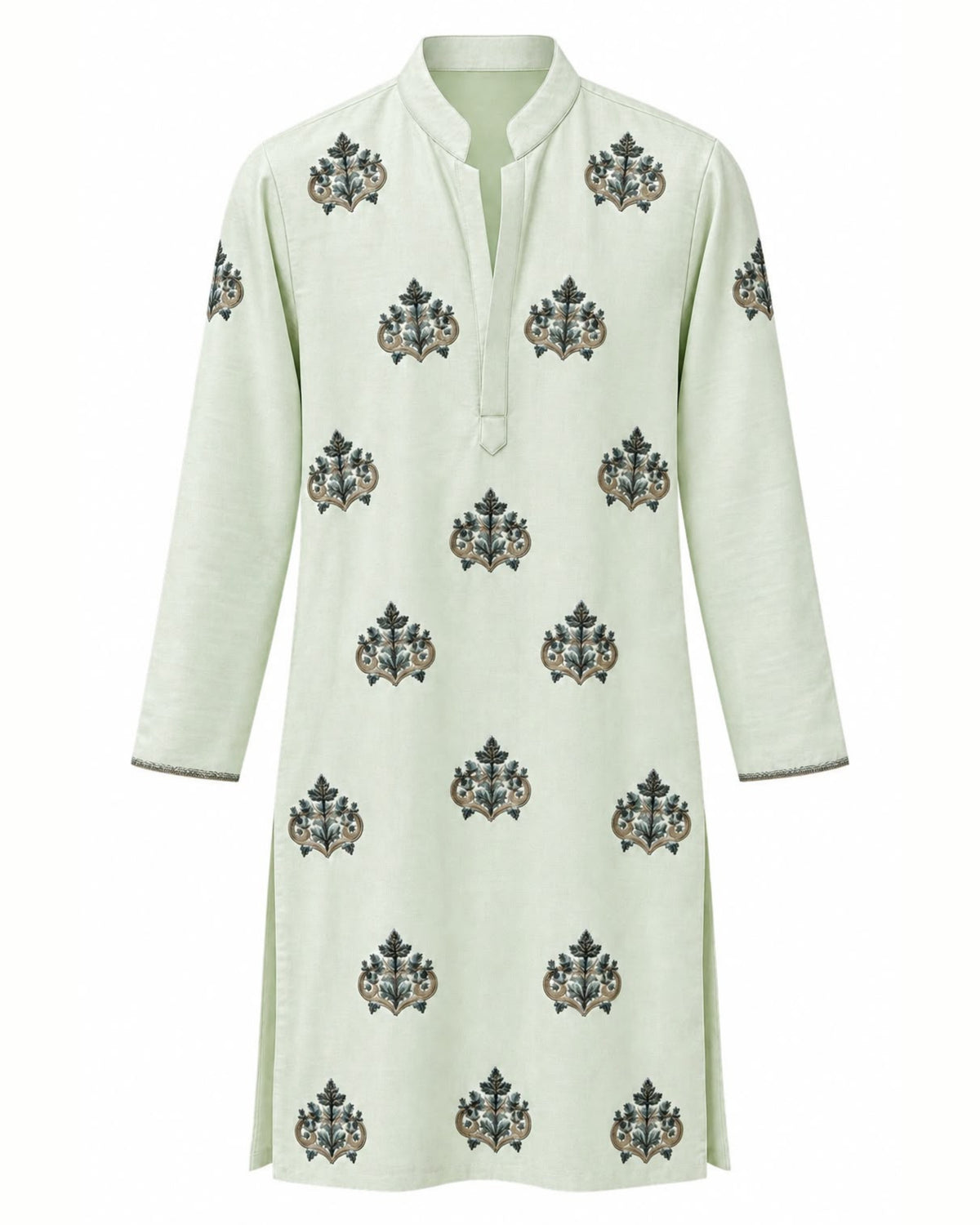 Pastel Green Embroidered Kurta Set