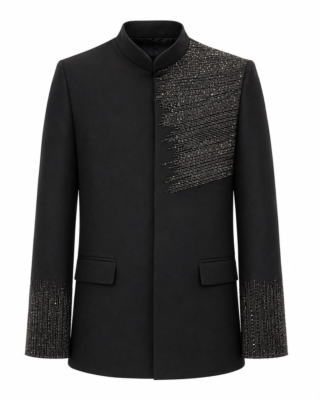 Black Silverline Bandhgala