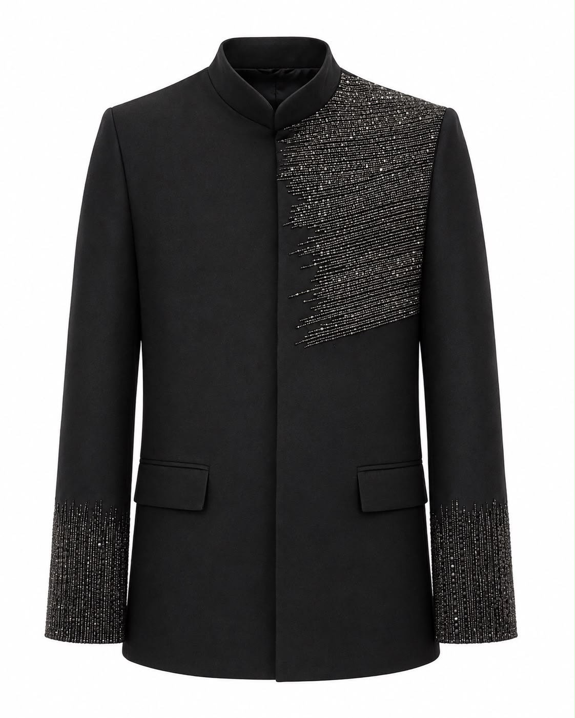 Black Silverline Bandhgala