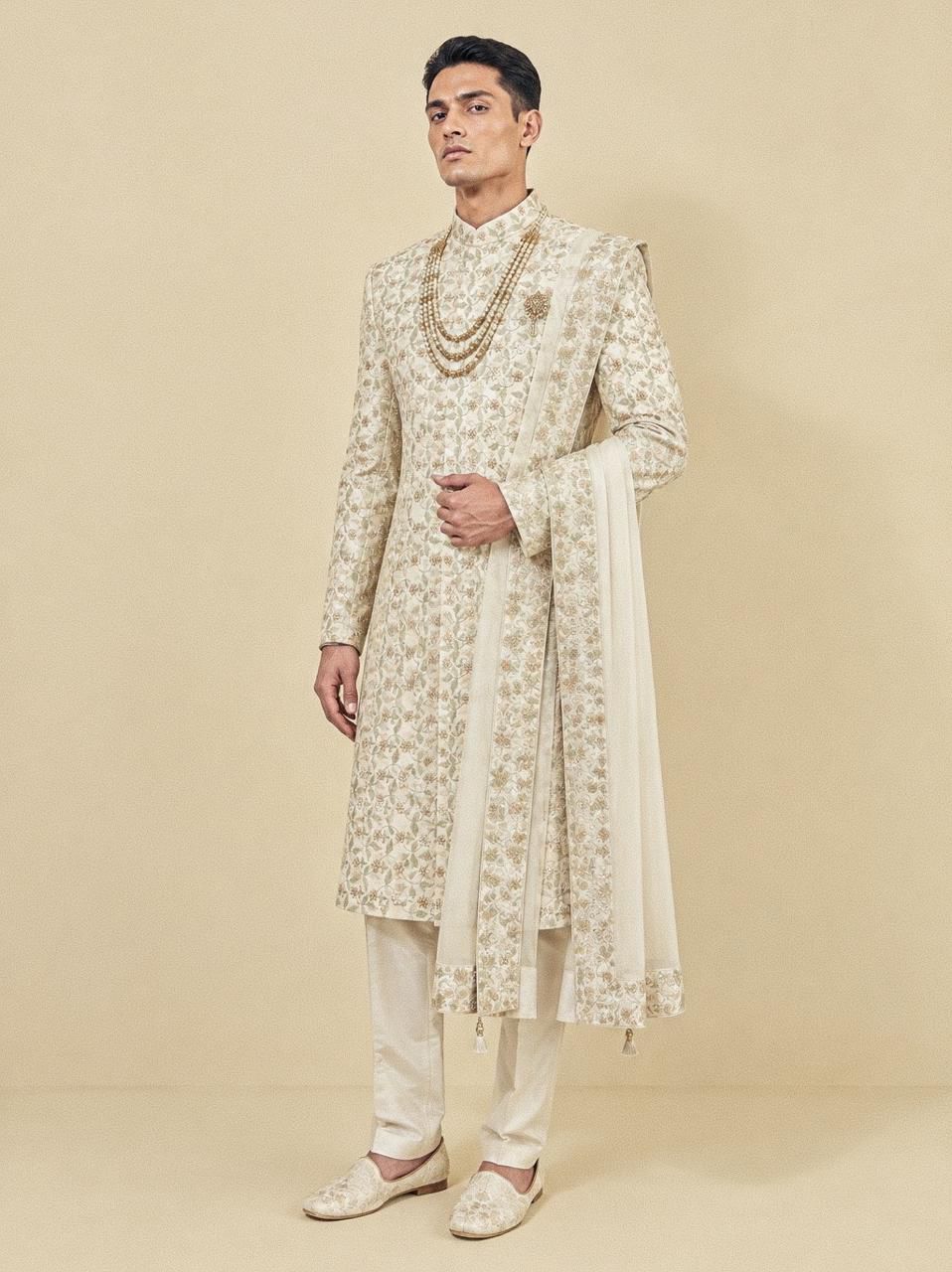 Floral Embroidered Sherwani