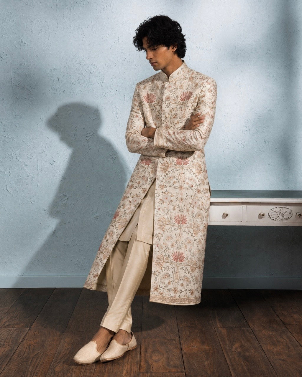 Gulzaar Ivory Wedding Sherwani