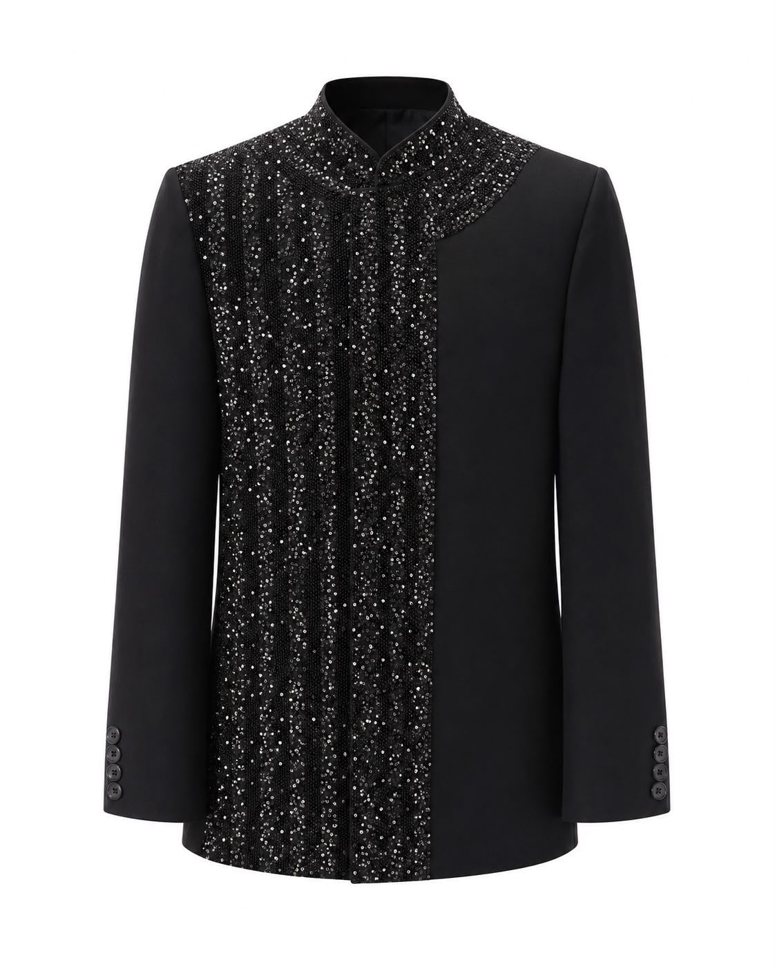 Black Luxe Bandhgala - RUKH