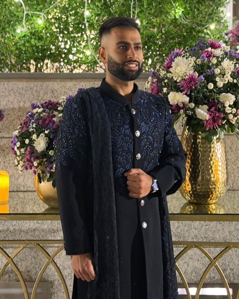Navy Elegance Indo-Western Set
