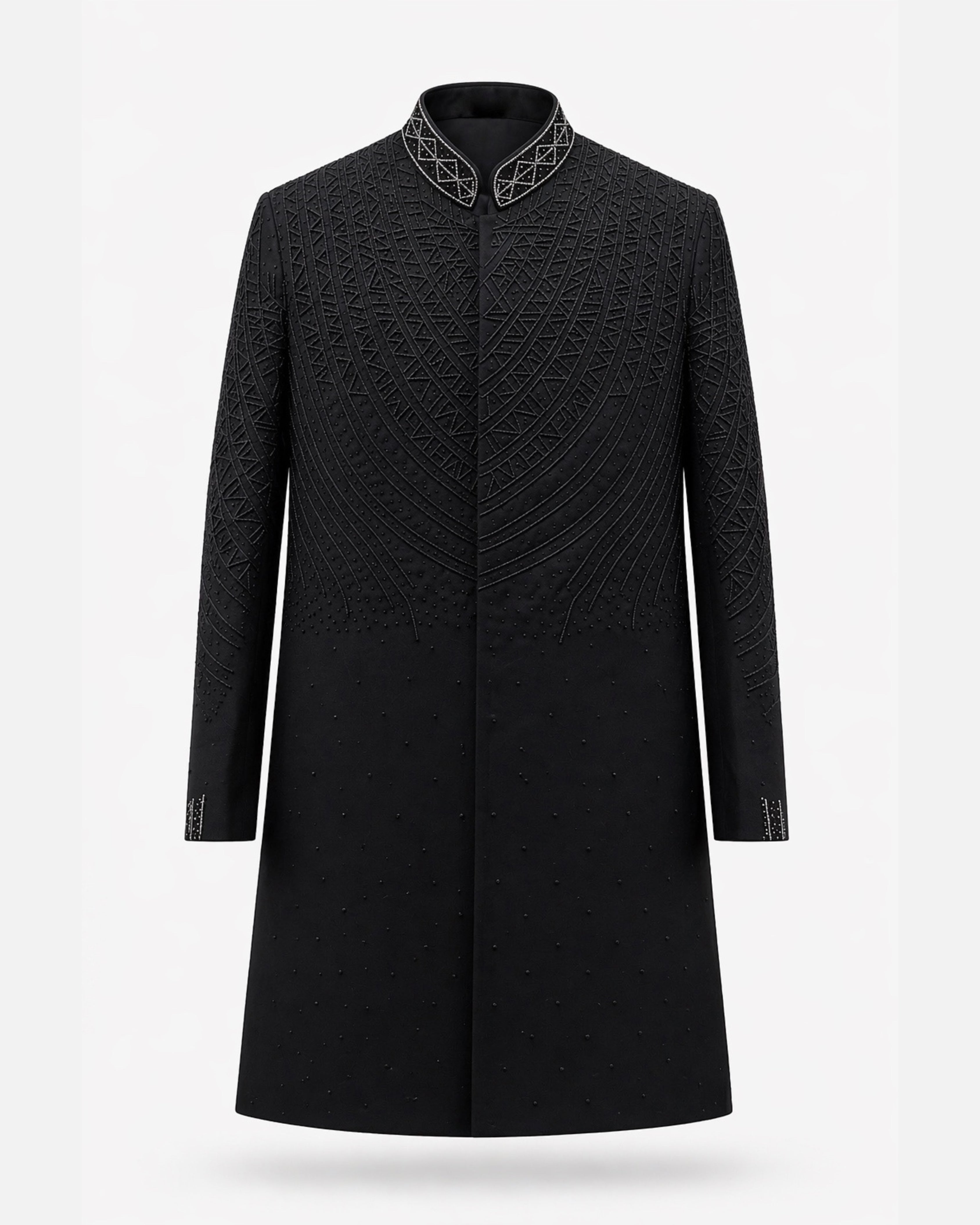 Embroidered Black Indo Western