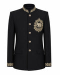 Regal Black Crest Bandhgala