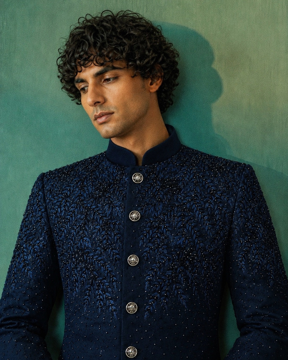 Navy Elegance Indo-Western Set