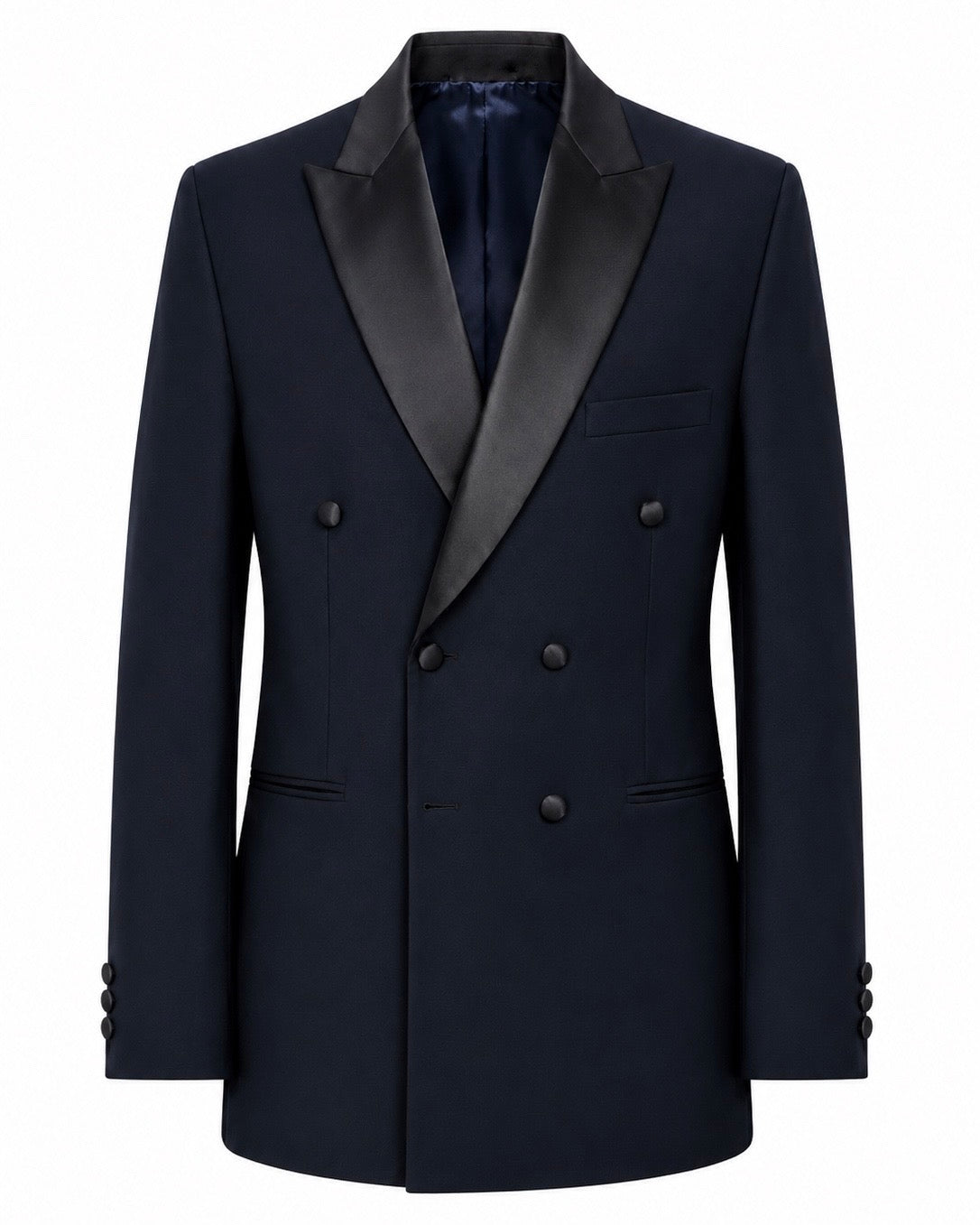 Navy Blue Double-Breasted Tuxedo