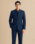 Navy Blue Bandhgala Suit